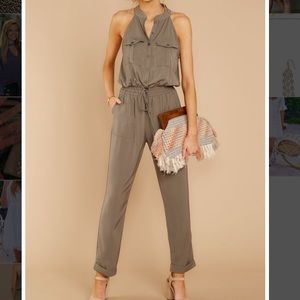 Utility green jumpsuit